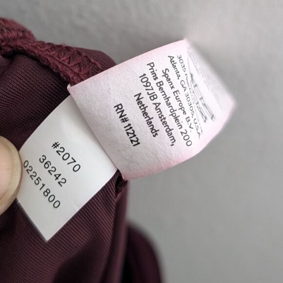 Spanx Velvet Leggings Burgundy Red 2070 Sz L - Picture 8 of 10